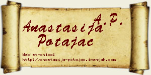 Anastasija Potajac vizit kartica